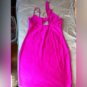 sexy hot pink short dress